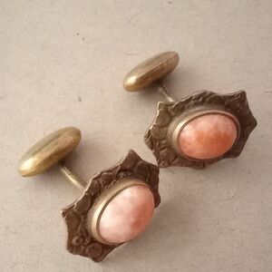 Antique Brass Cuff Links Gorgeous